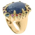 Michael Valitutti Two-tone Kyanite and Multi-gemstone Ring