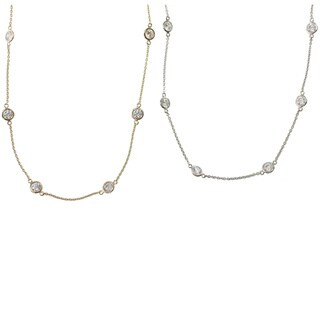 Michael Valitutti Signity 14k Gold Cubic Zirconia Station Necklace