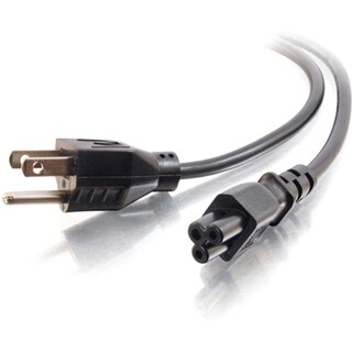 C2G 6ft 18 AWG 3-Slot Laptop Power Cord (NEMA 5-15P to IEC320C5)