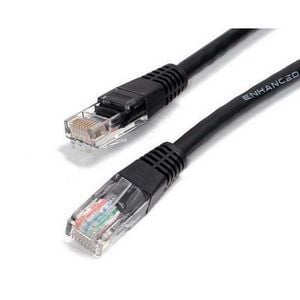 StarTech.com 1 ft Black Molded Cat6 UTP Patch Cable - ETL Verified