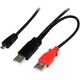 StarTech.com 3 ft USB Y Cable for External Hard Drive - Dual USB A to
