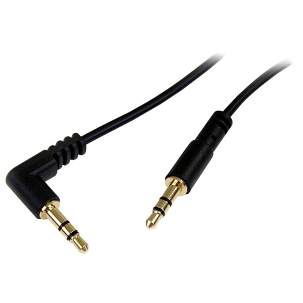StarTech.com 6 ft Slim 3.5mm to Right Angle Stereo Audio Cable - M/M