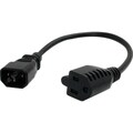 StarTech.com 1 ft Computer Power Cord - IEC 320 EN 60320 C14 to NEMA 