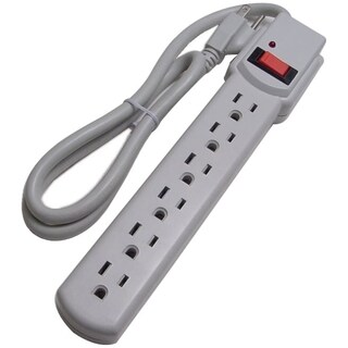 Calrad Electronics 6 Outlet Adapter with Surge Protection (Plastic)