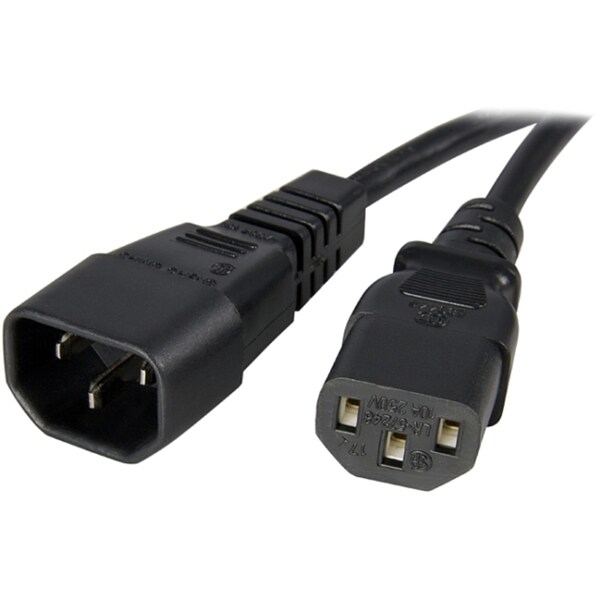 StarTech.com 6 ft 14 AWG Computer Power Cord Extension - C14 to C13