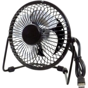 Premiertek Metal Desktop Fan USB Powered W/Switch Black