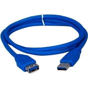 QVS 6ft, Blue, USB A Male to Female