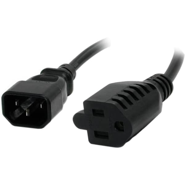 StarTech.com 2 ft Computer Power Cord IEC 320 C14 to NEMA 5-15R