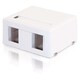 C2G 2-Port Keystone Jack Surface Mount Box - White
