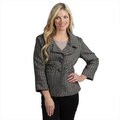Live a Little Women's 3/4-sleeve Tweed Blazer