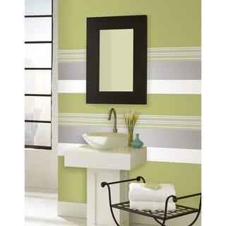 WallPops Flora, Ice Silver and Ghost White Stripe Decal Pack