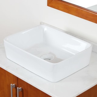 Kraus White Rectangular Ceramic Vessel Sink - 11358296 - Overstock.com ...
