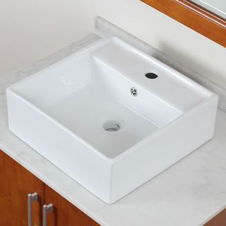 ELITE Model 9978 High Temperature Grade A Ceramic Bathroom Sink