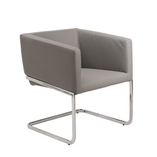 Euro Style 'Ari' Grey Leatherette Lounge Chair