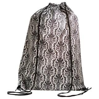 Black/ White Damask Laundry Duffle