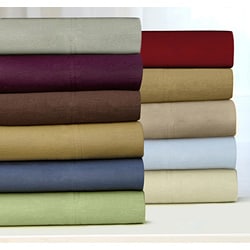 Find Cheap Price Tribeca Living Luxury Solid Flannel Deep Pocket Sheet Set