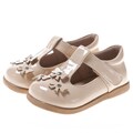 Little Blue Lamb Toddler UI Series Cream Flower Dress Shoes