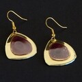 Red Copper and Brass Droplets Earrings (South Africa)