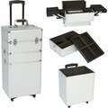 Seya 3-in-1 Silver Aluminum Rolling Makeup Case
