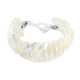 Infinity Layered White Troca Seashells Handmade Bracelet (Philippines)