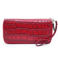 Dasein Matte Croco Dual Zip Compartment Wallet