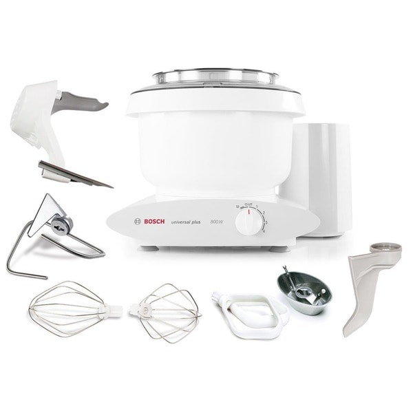 Bosch MUM6N10UC Universal Plus Stand 800 Watt, 6.5 Quarts Mixer with Bowl Scraper, and Cookie