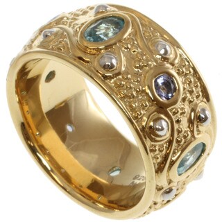 Michael Valitutti Zaffiro Two-tone Blue Zircon and Tanzanite Ring