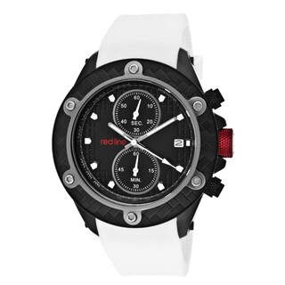 Red Line Men's 'Carbon Brake' White Textured Silicone Watch