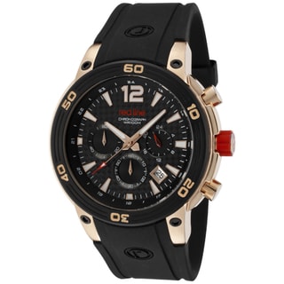 Red Line Men's 'Mission' Black Silicone Watch