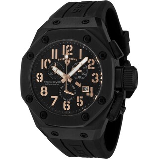 Swiss Legend Men's 'Trimix Diver' Black Silicone Watch