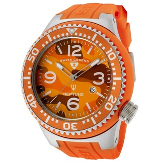 Swiss Legend Men's 'Neptune' Orange Silicone Watch