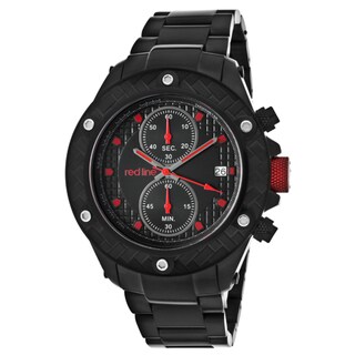 Red Line Men's 'Carbon Brake' Black Ion-plated Stainless Steel Watch