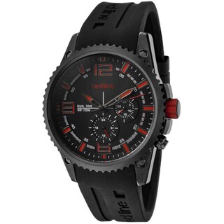 Red Line Men's 'Boost' Black Silicone Watch