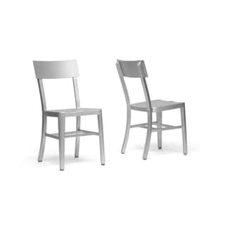 Helios Modern Aluminum Dining Chair (Set of 2)