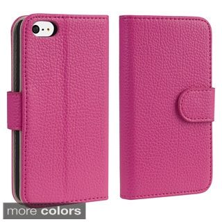 BasAcc Leather Wallet Case with Card Holder for Apple iPhone 5
