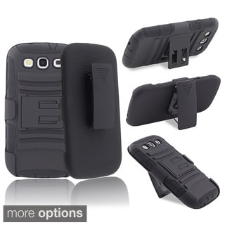 BasAcc Hybrid Case/ Stand/ Holster Combo for Samsung Galaxy S III/ S3