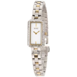 Citizen Women's Two-tone Gold Eco-Drive Crystal Watch