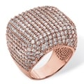 Isabella Collection 14k Gold 6 3/4ct TGW Cubic Zirconia Pave Dome Ring
