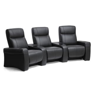 Buy Cheap Spotlight Black Leather Home Theater 3-seater Recliners