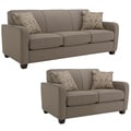 Tribeca Pewter Fabric Sofa and Loveseat