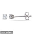 Miadora 14k Gold 1/10ct TDW Diamond Solitaire Earrings (H-I, I1-I2)