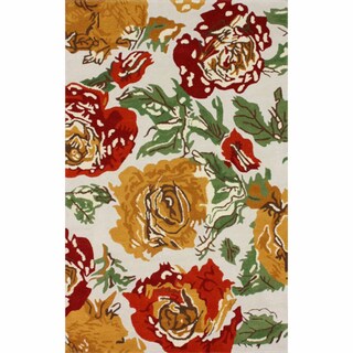 Rug Collective Handmade Bold Floral Wool Rug