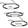 La Preciosa Sterling Silver CZ Infinity Macrame Bracelet