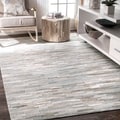 Handmade Natural Patchwork Cowhide Leather Rug