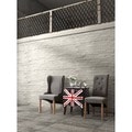Union Jack Distressed Black Small Cabinet