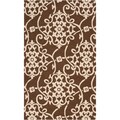 Hand-hooked Garrison Brown Indoor/Outdoor Floral Rug