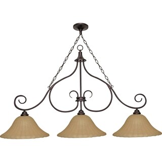 Nuvo 'Moulan' 3-light Copper Bronze Chandelier