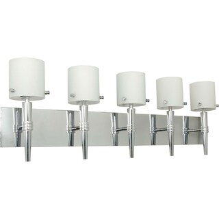 Nuvo 'Jet' 5-light Polished Chrome Vanity Fixture