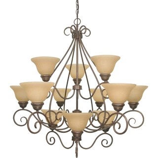 Nuvo 'Castillo' 12-light Sonoma Bronze Chandelier