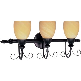 Nuvo 'Vanguard' 3-light Textured Black Vanity